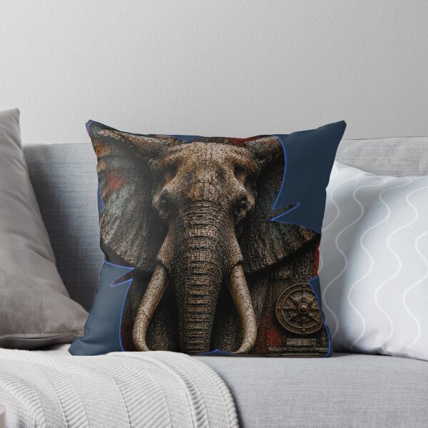 Item preview, Visionary Founder Geometric Elephant Stone Relief Home Office Wall Art Poster designed and sold by SavannaStrikes.