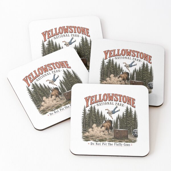 Item preview, Yellowstone Do Not Pet The Fluffy Cows, Funny Bison , National Park designed and sold by EiruDamian.