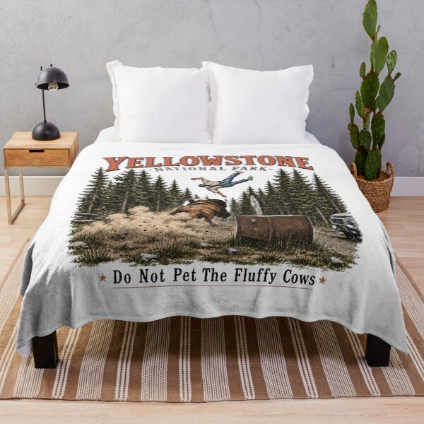 Item preview, Yellowstone Do Not Pet The Fluffy Cows, Funny Bison , National Park designed and sold by EiruDamian.