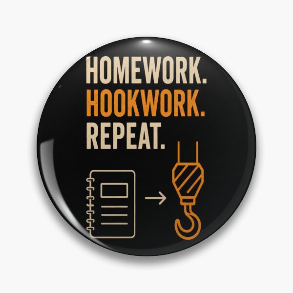 Item preview, Homework Hookwork Repeat – Funny Crane Operator Back to School Kids Design designed and sold by RusticMeadow.