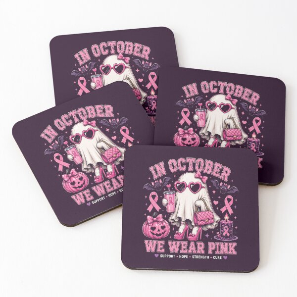 Item preview, In October We Wear Pink Spooky Cute Coquette Ghost designed and sold by HamadaArtivio1.