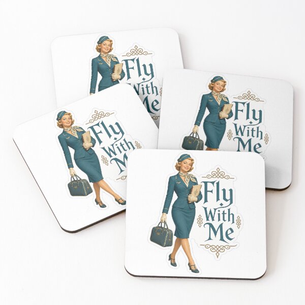 Item preview, Fly With Me Retro Nordic Stewardess designed and sold by darkdesign9.