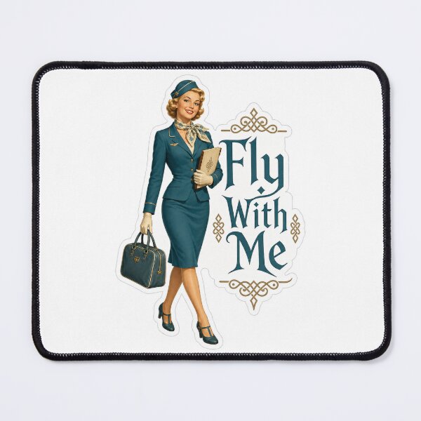 Item preview, Fly With Me Retro Nordic Stewardess designed and sold by darkdesign9.