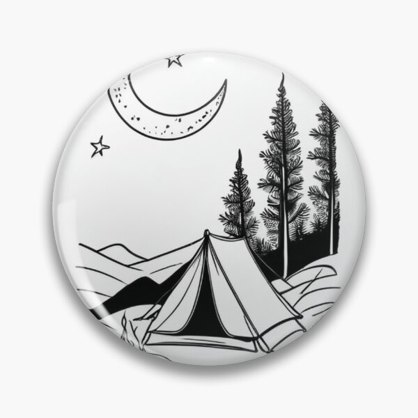 Item preview, Illustration - Camping in Nature, Peaceful Atmosphere designed and sold by Reverso-Design.