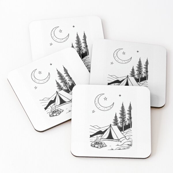 Artikelvorschau, Illustration - Camping in Nature, Peaceful Atmosphere entworfen und verkauft von Reverso-Design.