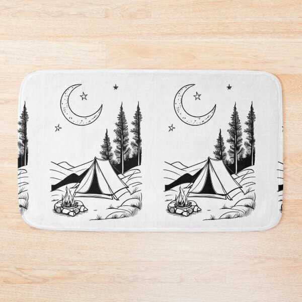 Artikelvorschau, Illustration - Camping in Nature, Peaceful Atmosphere entworfen und verkauft von Reverso-Design.