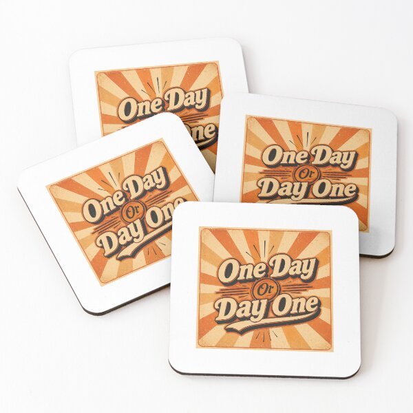 Item preview, One Day Or Day One Retro Motivational Quote Sticker designed and sold by Chinnibujji.