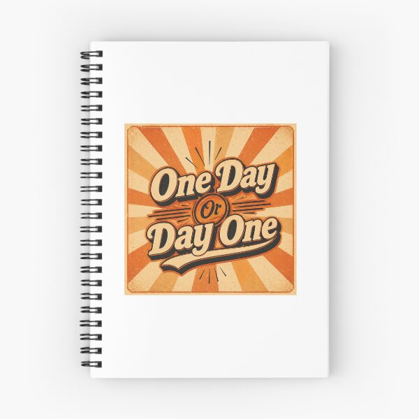 Item preview, One Day Or Day One Retro Motivational Quote Sticker designed and sold by Chinnibujji.