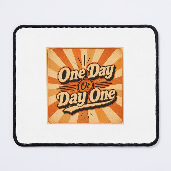 Item preview, One Day Or Day One Retro Motivational Quote Sticker designed and sold by Chinnibujji.