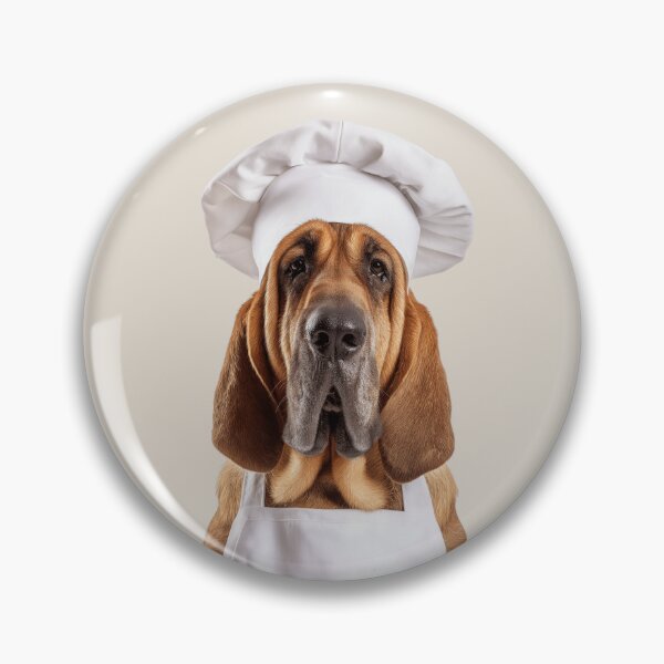 Item preview, Funny Bloodhound Dog Chef Realistic Animal Cooking Humor Art designed and sold by LazyOwlStore.