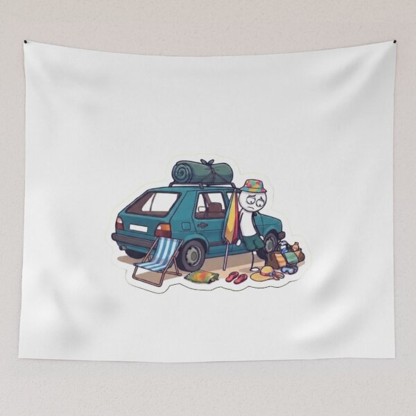 Item preview, Oops Murphy - Summer Beach Fail - Packing Nightmare - Funny Character Graphic designed and sold by oopsmurphy.