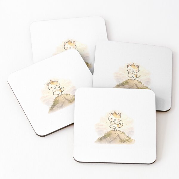 Item preview, Cute Cat Yoga Mountain Aesthetic Kawaii Sticker designed and sold by Chinnibujji.