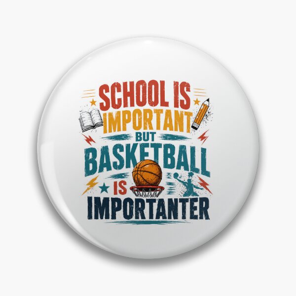 Item preview, School Is Important But Basketball Is ImporTANTER Basketball Player Student Athlete Fan designed and sold by SkeletonsDanger.