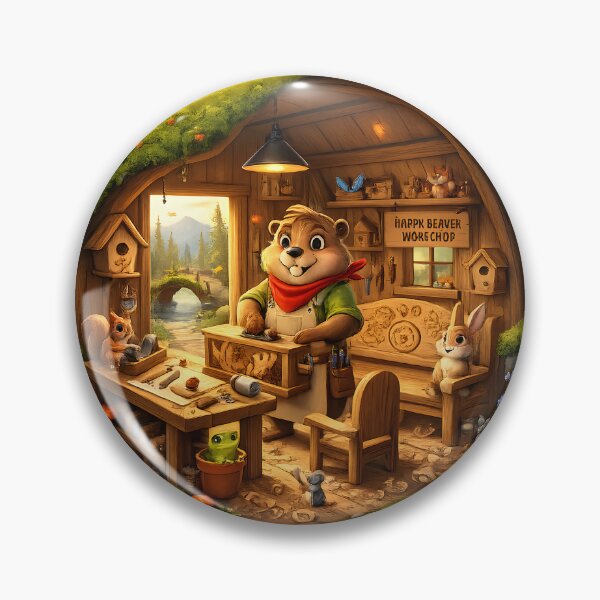 Item preview, Happy Beaver Adventures – Building Woodland Furniture designed and sold by Clothes With Smiling Animals Walt Gral.