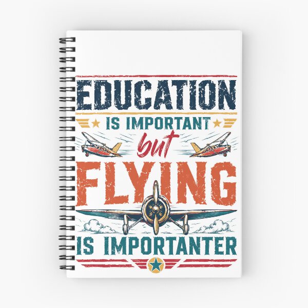 Item preview, Education Is Important But Flying Is Importanter Pilot Aviator designed and sold by SkeletonsDanger.