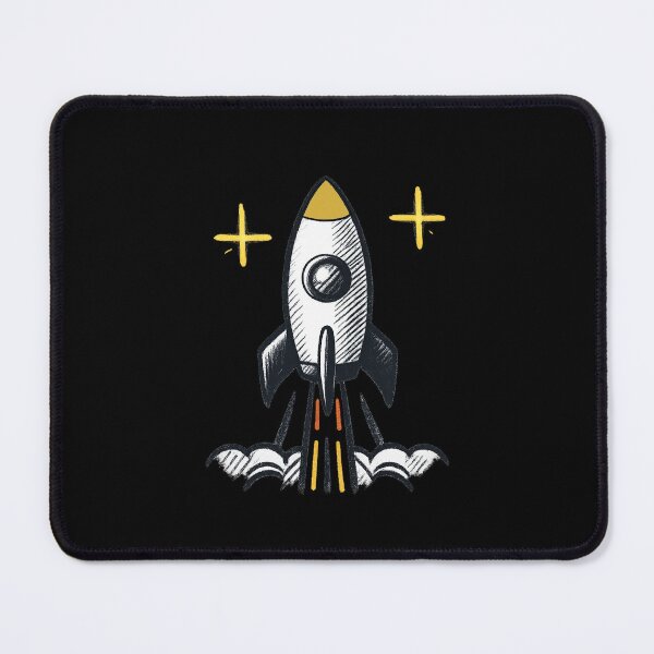 Item preview, Rocket & Stars Gold Edition | Minimalist Rocket Chest Logo T-Shirt | Hand Drawn Space Illustration designed and sold by Rocket&Stars.