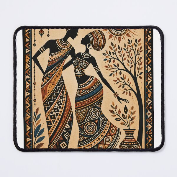 Item preview, African Tribal Harmony | Ethnic Couple Folk Art Poster designed and sold by STIC-ART.