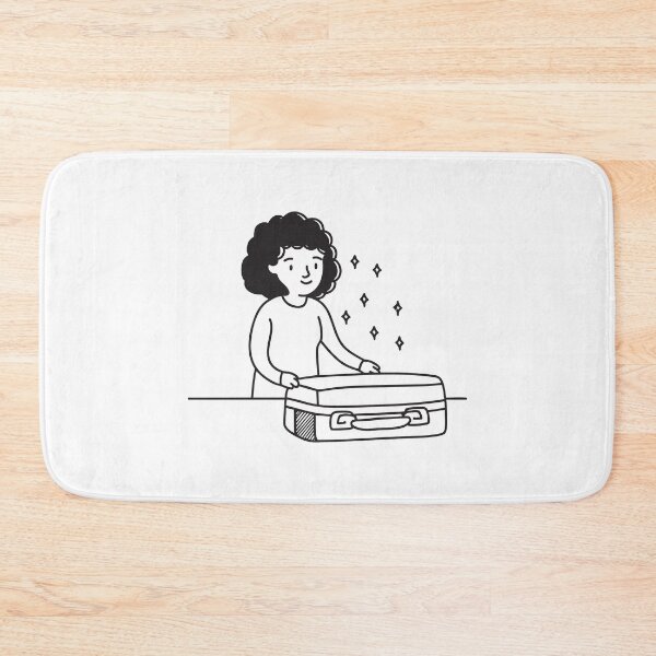 Item preview, Someone unpacking luggage beside the bed designed and sold by rasagamastore.