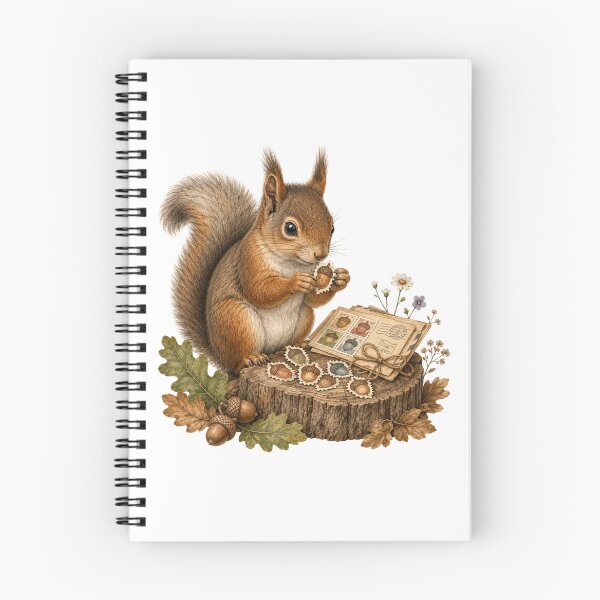 Item preview, Acorn Stamp Squirrel Woodland Mail Collector designed and sold by Mosslume Studio.