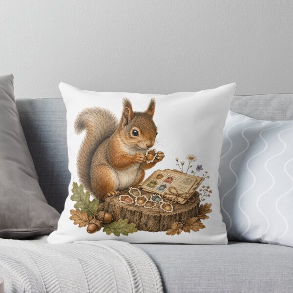 Item preview, Acorn Stamp Squirrel Woodland Mail Collector designed and sold by Mosslume Studio.