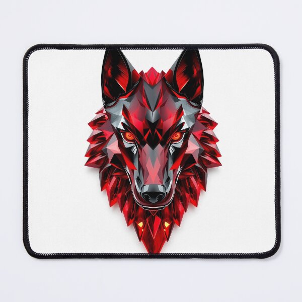 Artikelvorschau, Wolf Geometric Crystal - Modern Graphic Art Sticke entworfen und verkauft von QuirkThreadsCo.