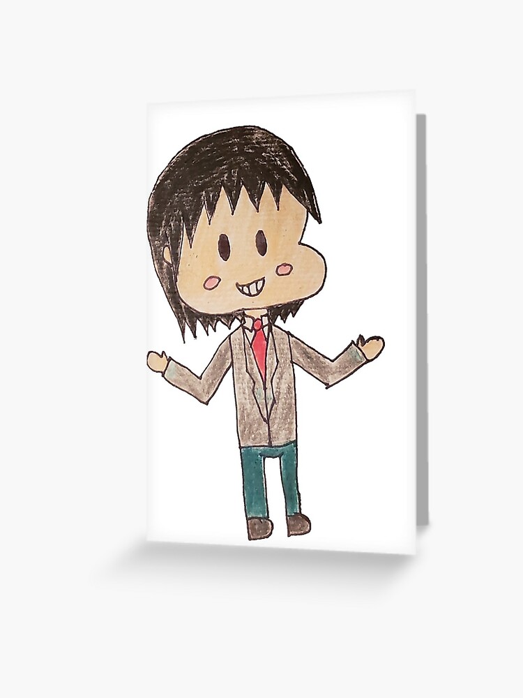 Hanta Sero Chibi Greeting Card By Harleyjinx Redbubble