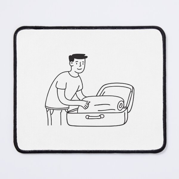 Item preview, A person sorting items from an open suitcase by the bed designed and sold by rasagamastore.