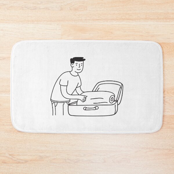 Item preview, A person sorting items from an open suitcase by the bed designed and sold by rasagamastore.
