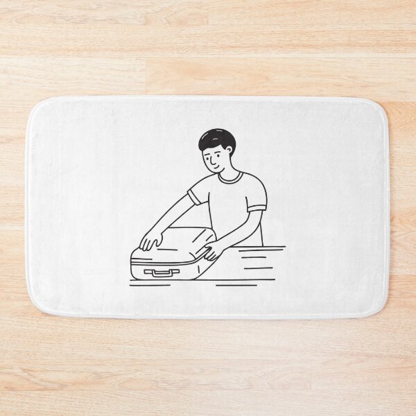 Item preview, An individual unpacking a suitcase placed near a bed designed and sold by rasagamastore.