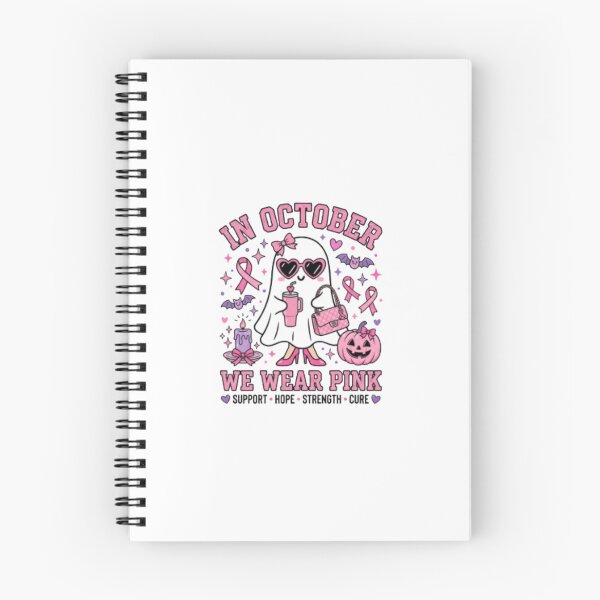 Item preview, In October We Wear Pink Spooky Cute Coquette Ghost Halloween  designed and sold by HamadaArtivio1.