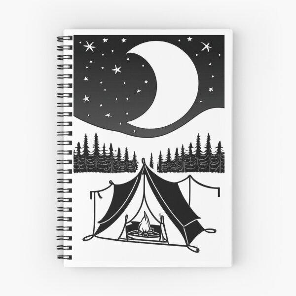 Item preview, Illustration - Camping Scene, Minimalist Aesthetic of the 1960s designed and sold by Reverso-Design.