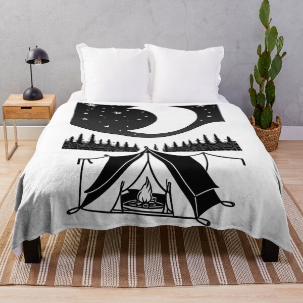 Item preview, Illustration - Camping Scene, Minimalist Aesthetic of the 1960s designed and sold by Reverso-Design.