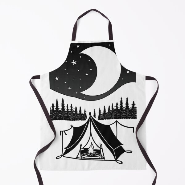 Item preview, Illustration - Camping Scene, Minimalist Aesthetic of the 1960s designed and sold by Reverso-Design.