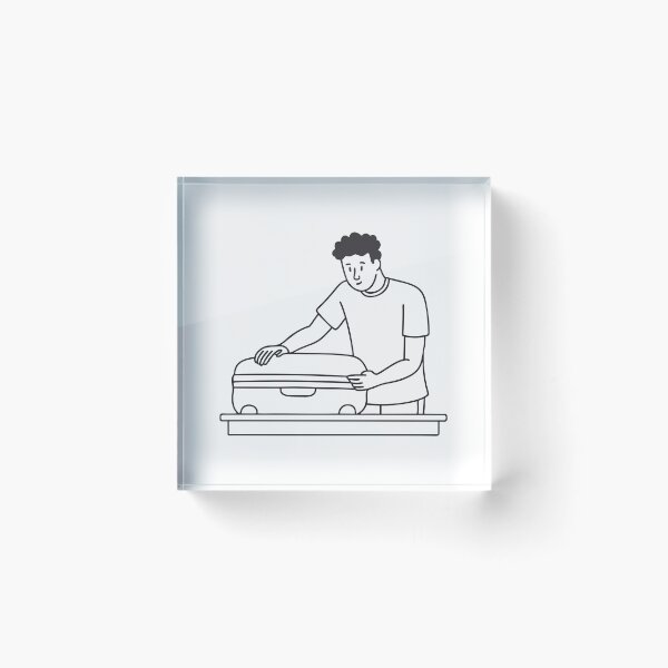 Item preview, A person opening a suitcase next to a bed designed and sold by rasagamastore.