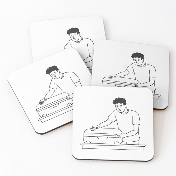 Item preview, A person opening a suitcase next to a bed designed and sold by rasagamastore.