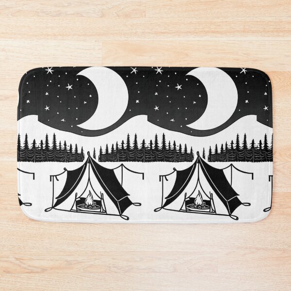 Item preview, Illustration - Camping Scene, Minimalist Aesthetic of the 1960s designed and sold by Reverso-Design.