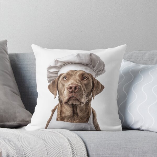 Item preview, Funny Chesapeake Bay Retriever Dog Chef Realistic Animal Cooking Humor Art designed and sold by LazyOwlStore.
