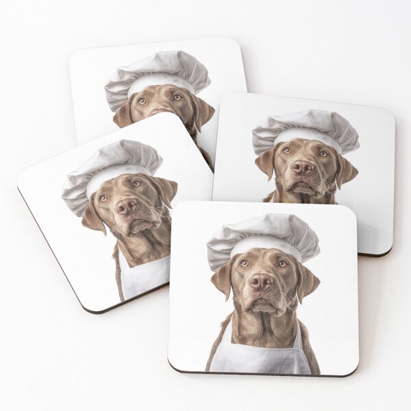 Item preview, Funny Chesapeake Bay Retriever Dog Chef Realistic Animal Cooking Humor Art designed and sold by LazyOwlStore.