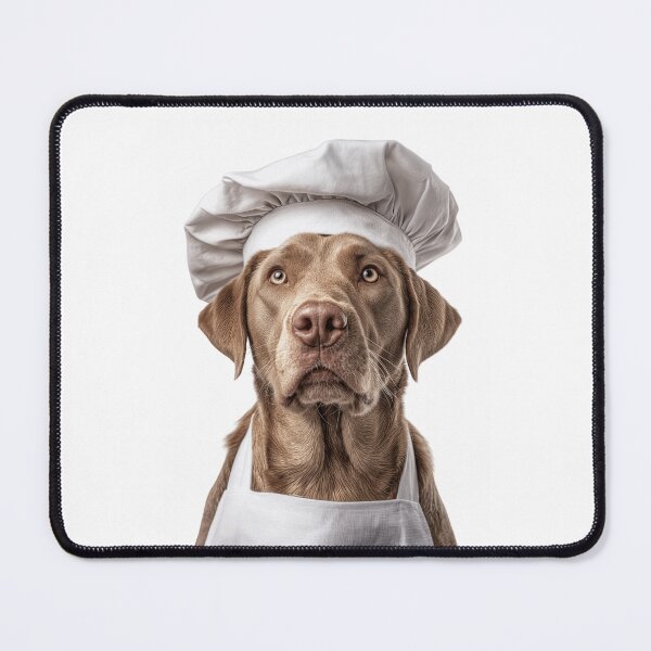 Item preview, Funny Chesapeake Bay Retriever Dog Chef Realistic Animal Cooking Humor Art designed and sold by LazyOwlStore.