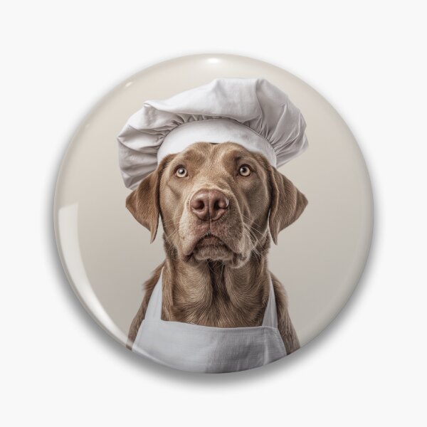 Item preview, Funny Chesapeake Bay Retriever Dog Chef Realistic Animal Cooking Humor Art designed and sold by LazyOwlStore.