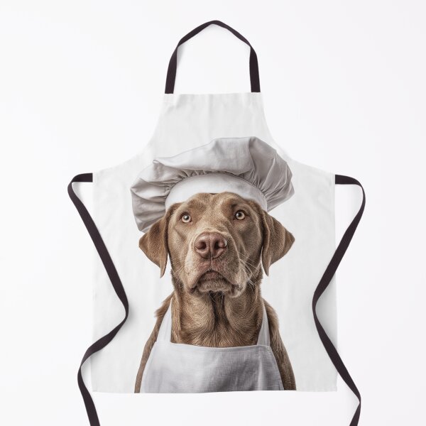 Item preview, Funny Chesapeake Bay Retriever Dog Chef Realistic Animal Cooking Humor Art designed and sold by LazyOwlStore.