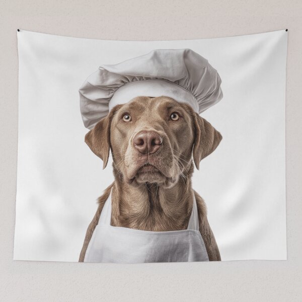 Item preview, Funny Chesapeake Bay Retriever Dog Chef Realistic Animal Cooking Humor Art designed and sold by LazyOwlStore.