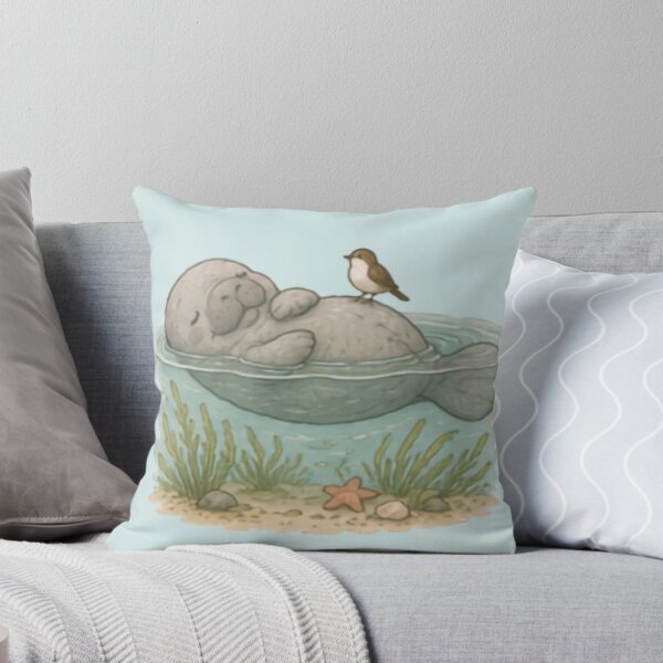 Item preview, Cute Floating Manatee designed and sold by MellowMunchkins.