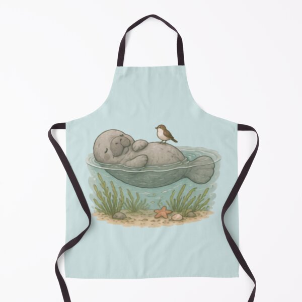 Item preview, Cute Floating Manatee designed and sold by MellowMunchkins.