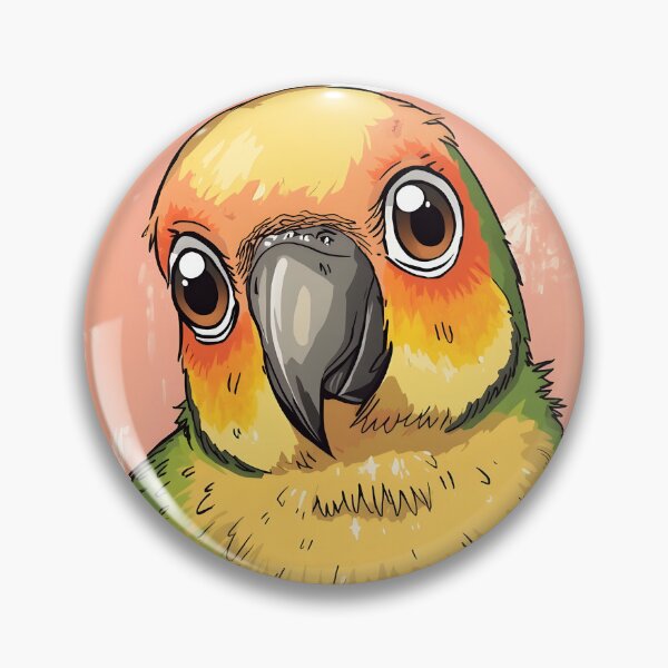 Item preview, Cute Lovebird Sticker | Kawaii Lovebird Illustration | Colorful Parrot Bird Art designed and sold by dreamz-world.