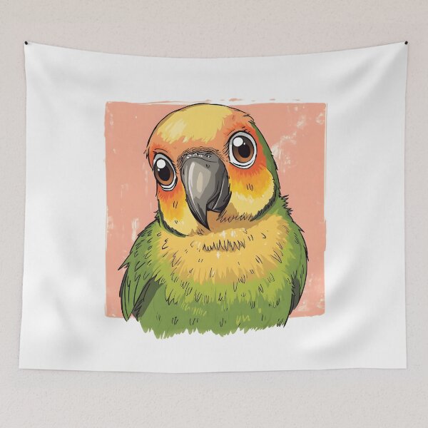 Item preview, Cute Lovebird Sticker | Kawaii Lovebird Illustration | Colorful Parrot Bird Art designed and sold by dreamz-world.