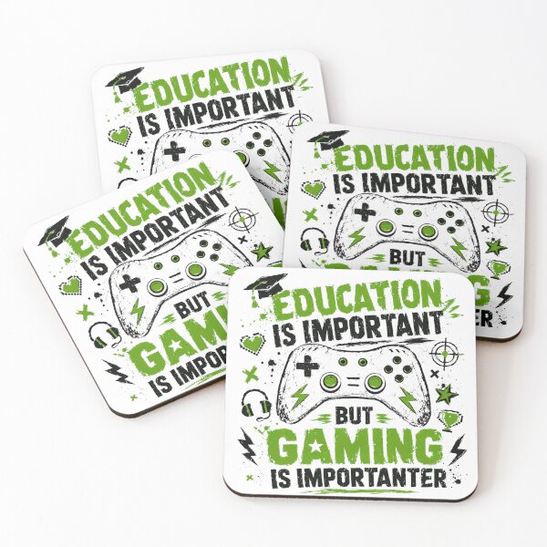 Item preview, Education Is Important But Gaming Is Importanter Gamer Video Game Player Student designed and sold by SkeletonsDanger.