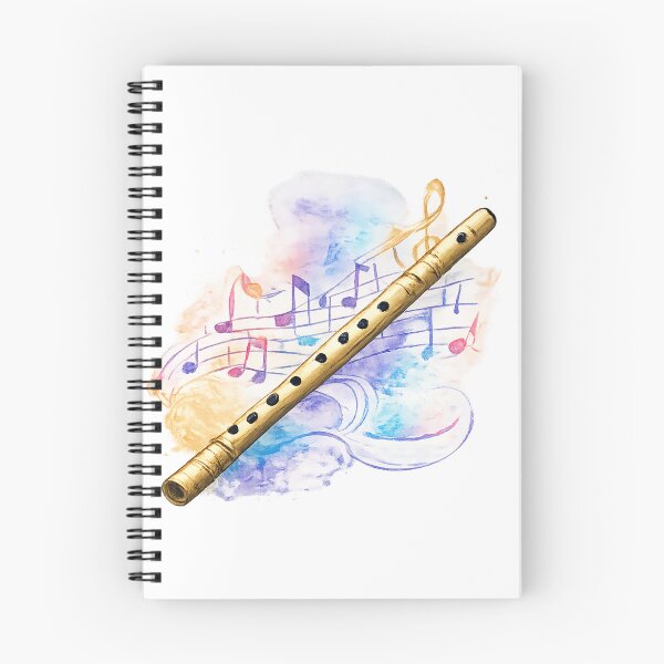 Item preview, Watercolor Flute Music Art Transparent Background | Musical Notes Illustration designed and sold by EdgeSphere.