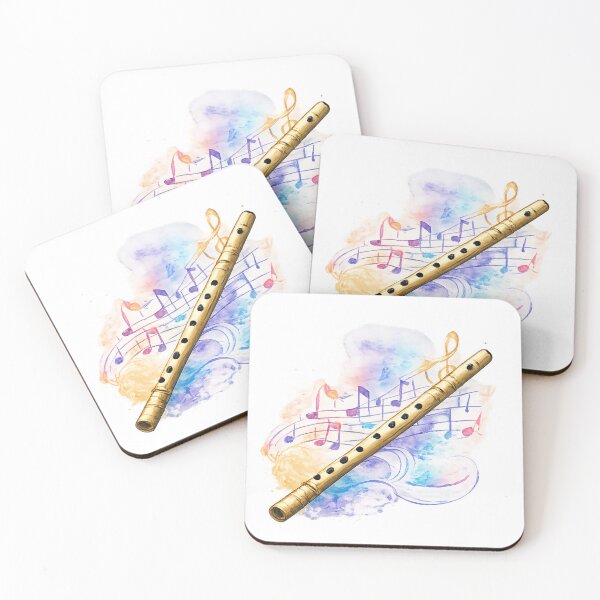 Item preview, Watercolor Flute Music Art Transparent Background | Musical Notes Illustration designed and sold by EdgeSphere.