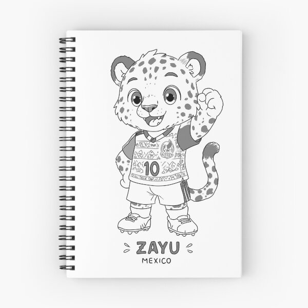 Item preview, Kawaii Soccer Mascot Plush Outline Illustration designed and sold by FennyWijayaMomo.